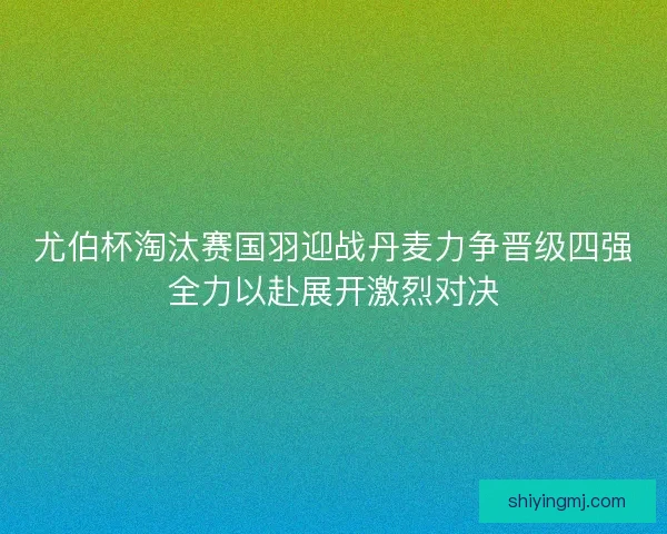 尤伯杯淘汰赛国羽迎战丹麦力争晋级四强全力以赴展开激烈对决